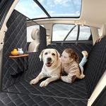 Eosarcu Back Seat Extender for Dogs, Dog Car Seat Cover Holds 400 lbs, 600D, Back Seat Cover with Hard Bottom for Dogs, Car Bed for Cars, Trucks and SUVs, Suit for Car Travel Camping