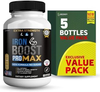 Iron Boost Pro Max, Extra Strength Dietary Supplement, Organic Maca Root Blend, 60 Capsules, 30-Day Supply (5)