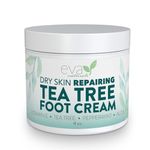 Tea Tree Foot Cream - Soothing Foot Cream for Dry Cracked Feet With Tea Tree Oil, Peppermint, Menthol and Spearmint - Eliminate Odor - Intense Moisturizing Foot Cream For Dry Cracked Heels (113g)