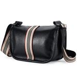 DOB SECHS Small Crossbody Bag Phone Purses for Women Ladies Soft Genuine Leather Black Shoulder Bag Cross Body Mini Cellphone Purse Handbag Wallet Purses (Black-7060)