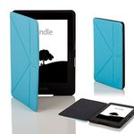 FOREFRONT CASES Cover for Amazon Kindle Voyage Origami Smart Case Cover Stand - Slim Light, Full Device Protection & Smart Auto Sleep Wake - Sky Blue