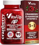 VitaUp D-mannose 1000mg Capsules with Cranberry and Vitamin C - USA Made D-mannose Supplements for Women - D-mannose with Cranberry Pills for Urinary Tract & Bladder, Immune Support - 90 Count