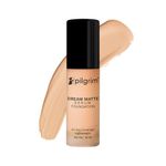 Pilgrim Medium Golden Beige Serum Liquid Foundation, Matte & Poreless,30 ml | Foundation for face make up infused | Water-Resistant,All Day Coverage|All Skin Types