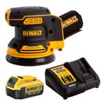 DeWalt DCW210N 18V Brushless 125mm Random Orbital Sander with 1 x 4.0Ah Battery & Charger