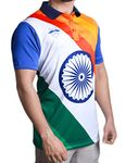 India Cricket Shirt World Cup BCCI Indian Flag Team Jersey ODI T20 One Day Champions Supporters Fans Polo T-Shirt, M