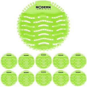 Modern Industrial Urinal Screen Deodorizer 10-Pack - Mint-Scented Urine Odor Eliminator for Fresh-Smelling Restrooms - Fits Most Commercial Urinals - Minimize Splash - Green