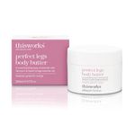 This Works Perfect Legs Body Butter, 200 ml - Body Lotion with Mood-Boosting Geranium and Orange Essential Oils - Nourishing Body Moisturiser with Shea Butter and Hyaluronic Acid for a Hydrating Glow