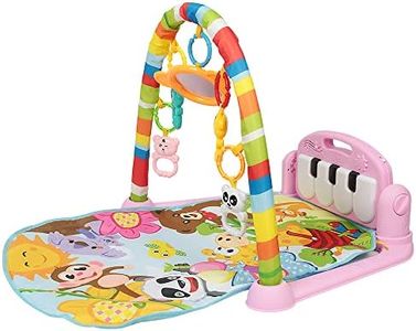 Tapis d'éveil Bébé avec Musique et Lumières, Tapis d'activité pour Nourrissons, Tapis de Jeu bébé avec Arche de Jeu et Jouets Suspendus - Kick and Play Piano Gym pour Bébé Filles Garçons