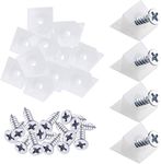 100 PCS Drawer Supports Drawer Bottom Sagging Repair Fix Mending Wedges, Drawer Repair Kit with Screws Furniture Chest Drawer Bottom Repair Fixing Mending Wedges Drawer(White)