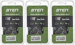 8TEN Full Chisel Chainsaw Chain 16 Inch .050 .325 67DL for Stihl MS270 Solo Homelite 240 (3 Pack)