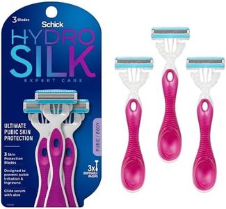 Schick Hydro Silk Ultimate Pubic Skin Protection, Disposable Razors for Women Sensitive Skin | Pubic Hair Razor for Women, Sensitive Skin Razor Bikini Shaver, Women’s Razors Bikini Line Razor, 3ct