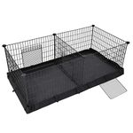 SONGMICS Pet Playpen, Small Animal Cage, Exercise Pen and Enclosure, 48.4 x 24.8 x 18.1 Inches ULPI07H