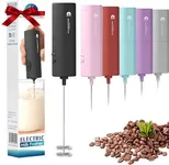 Powerful Milk Frother with Self-Stand Design, Handheld Foam Maker Mini Whisk Drink Mixer for Coffee, Cappuccino, Latte, Matcha, and Hot Chocolate