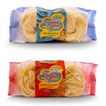 Blue Dragon Egg Noodle Medium - 300g & Egg Noodle Fine - 300g | No Preservative & Artificial Colors | Eggs, Wheat, Soya Wheat, Peanuts And Nut | Noodles Packet (Combo of 2)