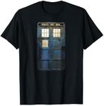 Doctor Who Cosplay Tardis Distressed Time-Traveller Sci-Fan T-Shirt