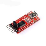 A2Z Quality FT232RL FTDI232 USB to TTL Serial Adapter Module for Arduino Mini Port 3.3V, 5.5V (Red_36 x 17.5mm)