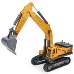 UKAXA Construction Realistic Engineer Vehicle Pushdozer Bulldozer Excavator Dumper All in 1 Construction Toys Truck Machine for Kids