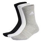 Adidas Unisex Cotton C SPW CRW 3P Sports Socks medium grey heather/white/black (M)