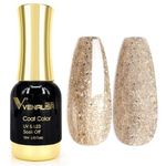 VENALISA Glitter Gold Gel Nail Polish from BELLE GAGA 1Pcs Champagne Glitter Color Gel Polish Nail Polish Gel High Gloss Soak Off Gel Nail French Nail Manicure Salon DIY