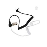 UAYESOK 3.5mm Listen/Receiver Only Air Tube Covert Earpiece Headset With Mushroom Earbuds For 1 Pin Two Way Radio Motorola Kenwood Vertex Yaesu Speaker Mic