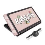 HUION Kamvas 13 (Gen 3) Drawing Tablet with Screen,13.3" Full-Laminated Art Tablet with Anti-Sparkle Canvas Glass, 99% sRGB, PenTech 4.0, 16384 Pen Pressure, Dual Dial (Pink, 13.3 inch with Stand)