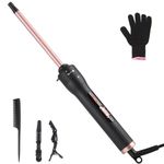 UNOBEY Curling Wand Professional Ceramic Hair Curling iron 13mm for Short to Long Hair Styler Curler with Glove, Rapid heating, Dual Voltage