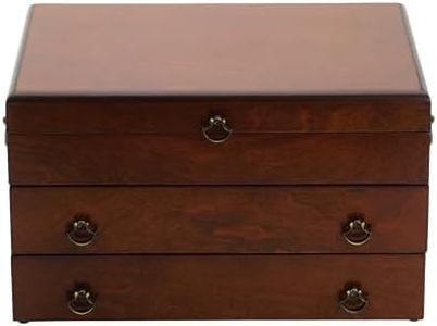 Reed & Barton 43M Bristol Grande Mahogany Flatware Chest,Brown