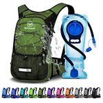 Mothybot Hydration Pack, Insulated Hydration Backpack with 2L BPA Free Water Bladder and Storage, Hiking Backpack for Men, Women, Kids for Running, Cycling, Camping - Keep Liquid Cool up to 5 Hours