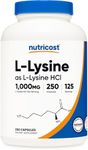 Nutricost L-Lysine 1000mg, 250 Caps