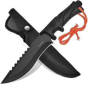 AuRiver Cuchillo Outdoor Hoja Fija Incl. Vaina - Cuchillo Outdoor de acero 7Cr13, cuchillo de supervivencia noble - Cuchillo ideal para la caza
