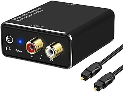 Veumoie Digital to Analog Audio Converter, Digital SPDIF Optical to Analog L/R & 3.5Mm AUX Stereo Audio Adapter
