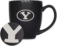 Rico Industries NCAA Vanderbilt Commodores Main 16oz Matte Black Bistro Mug - for Hot or Cold Drinks - Team Logo Etched for Unique Feel