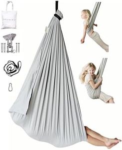 Marlowe & Co Indoor Sensory Therapy Compression Swing for Children and Adults, 360° Swivel Hardware Included, Double Layer Cotton Therapy Swing and Hammock Chair for Sensory Integration (Stone)