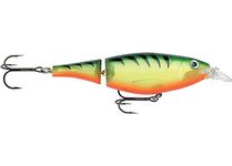 Rapala X-Rap Jointed Shad Lure with Two No. 2/0 Hooks, 1.2-2.4 m Swimming Depth, 13 cm Size, Firetiger