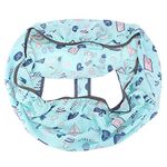 2 in 1 Baby Shopping Trolley Cart Cover, Seat Liner and Handle Protector Seat Pad Grocery Cushion with Safety Belt High Chair Seat Cushion Machine Washable Foldable Storage for Infant Kids Children