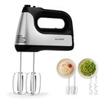 Innoteck Hand Mixer with Stainless Steel Attachments 6 Speed Turbo Button 400W Electric Whisk for Kitchen Baking Handheld Egg Beater for Whipping Dough Cream
