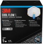 3M Pro Paint Sanding Vented Respirators, 8511, 5 Masks (N95)