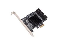 8 Port SATA III to PCIe 3.0 x1 Non-RAID Expansion Card Dual ASM1064 Low Profile Bracket