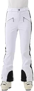 HIGH EXPERIENCE Womens Ski Pants Slim Fit Soft Shell Snow Fleece Lined Snowboard Fitted Insulated Waterproof Windproof Warm (White, X-Large)