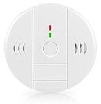 Combination Smoke and Carbon Monoxide Detector Alarm, Beeps Warning Smoke Co Alarm Clock for Travel Home Bedroom Living Room Basement Attics, Battery Operated, Comply with UL 217 and UL 2034, 1 Pack