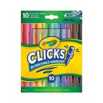 Crayola 10CT SUPERCLICKS,Retractable, Holiday Toys, Gift for Boys and Girls, Kids, Stocking, Arts and Crafts, Gifting