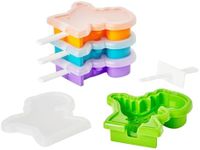 Tovolo Silicone Popsicle Molds with Sticks (4-Pack, Dino) - Reusable Ice Pop Molds for Homemade Flavored Ice Pops & Frozen Snacks - Stackable Popsicle Maker with Lid, Dishwasher Safe & BPA-Free