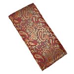 Blue Dove Yoga Eye pillow in a Brocade silk cover with a Cotton inner case and filled with Flax seeds and Lavender Silk Eye Bag (Red Floral)