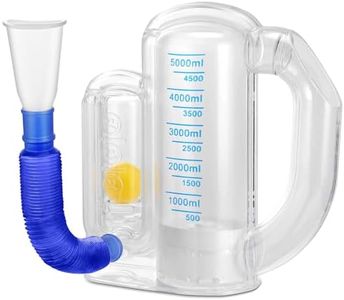 Incentive Spirometer Adult, Breathing Exercise Device for Lungs- 5000ml Volume Measurement