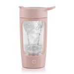 JOTER & LIBEAR Electric Shaker Bottle, Made with Tritan - BPA Free - Portable Mixer Cup/USB Rechargeable Shaker Cups for Protein Shakes and Meal Replacement Shakes, 22 oz (Pink)