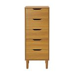 Panana Modern 4/5 Chest Of Drawers with Metal Runner Wooden Bedroom Storage Cabinet Cupboard Unit For Hallway Living Room Furniture (Oak, Chest of 5 Drawers)