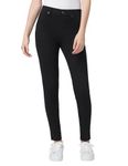 HUE Women's Ultra Soft High Waist Denim Leggings, Black, Small