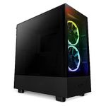 NZXT H5 Elite Compact ATX Mid-Tower PC Gaming Case – Built-in RGB Lighting – Tempered Glass Front and Side Panels – Cable Management – 2 x 140mm RGB Fans Included – 280mm Radiator Support – Black