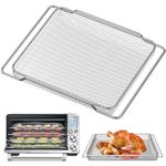 Air Fryer Basket for Breville BOV900BSS Smart Oven Air Fryer Pro,16.5"D x 11.8"W x 1.1"H Food Grade Steel Mesh Baskets Accessories Tray for Breville Air Fryer Toaster Oven, Microwave Oven