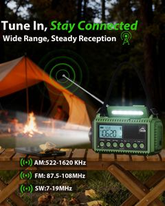 Roxicosly Emergency Solar Radio – Portable Hand Crank, AM/FM, Weather Alert